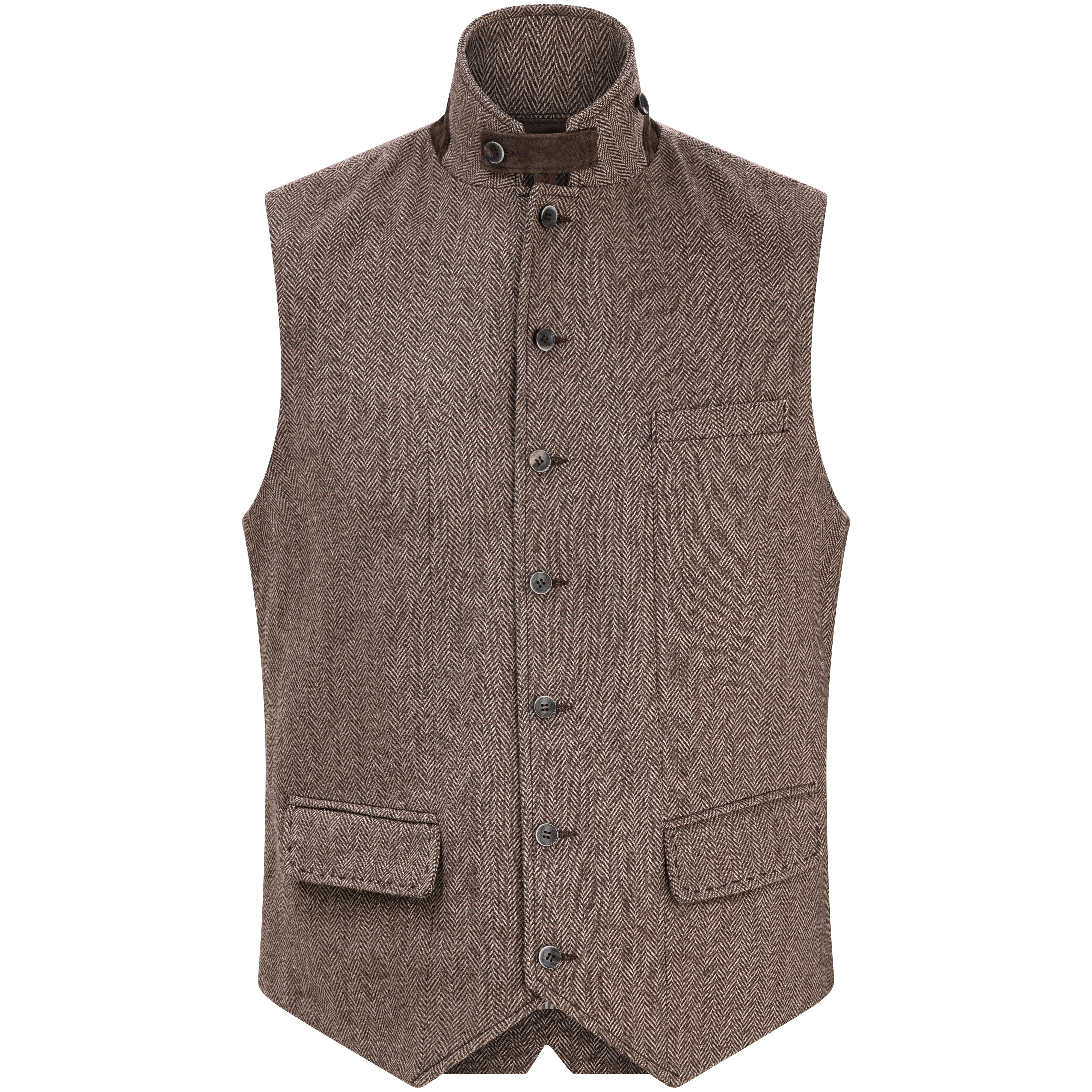 Dandy« Men's Vest, Tweed | coffee | 50 | 825956/50